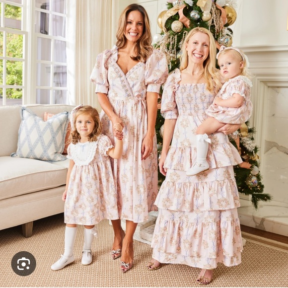 Dondolo Christmas Carol Wreath dress pink size small - Picture 2 of 7